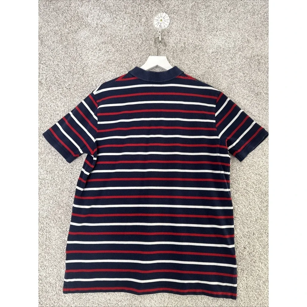 Polo By Ralph Lauren Navy Colorblock Red Striped Polo‎ Shirt Size XL